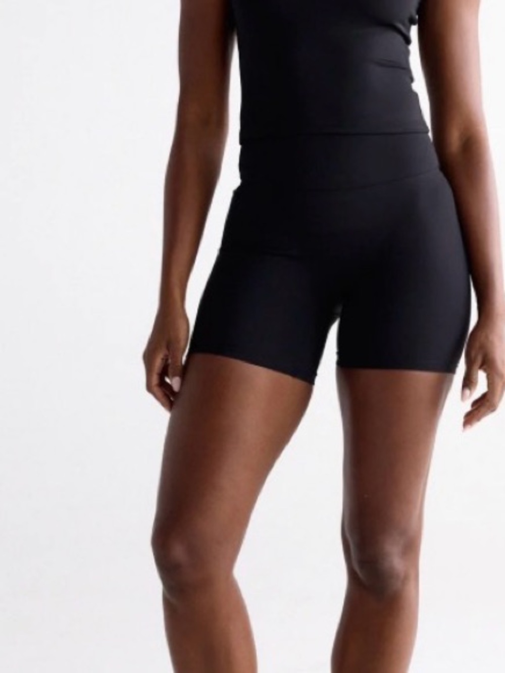 Adanola High-Rise Black Women's Bike Shorts - Small